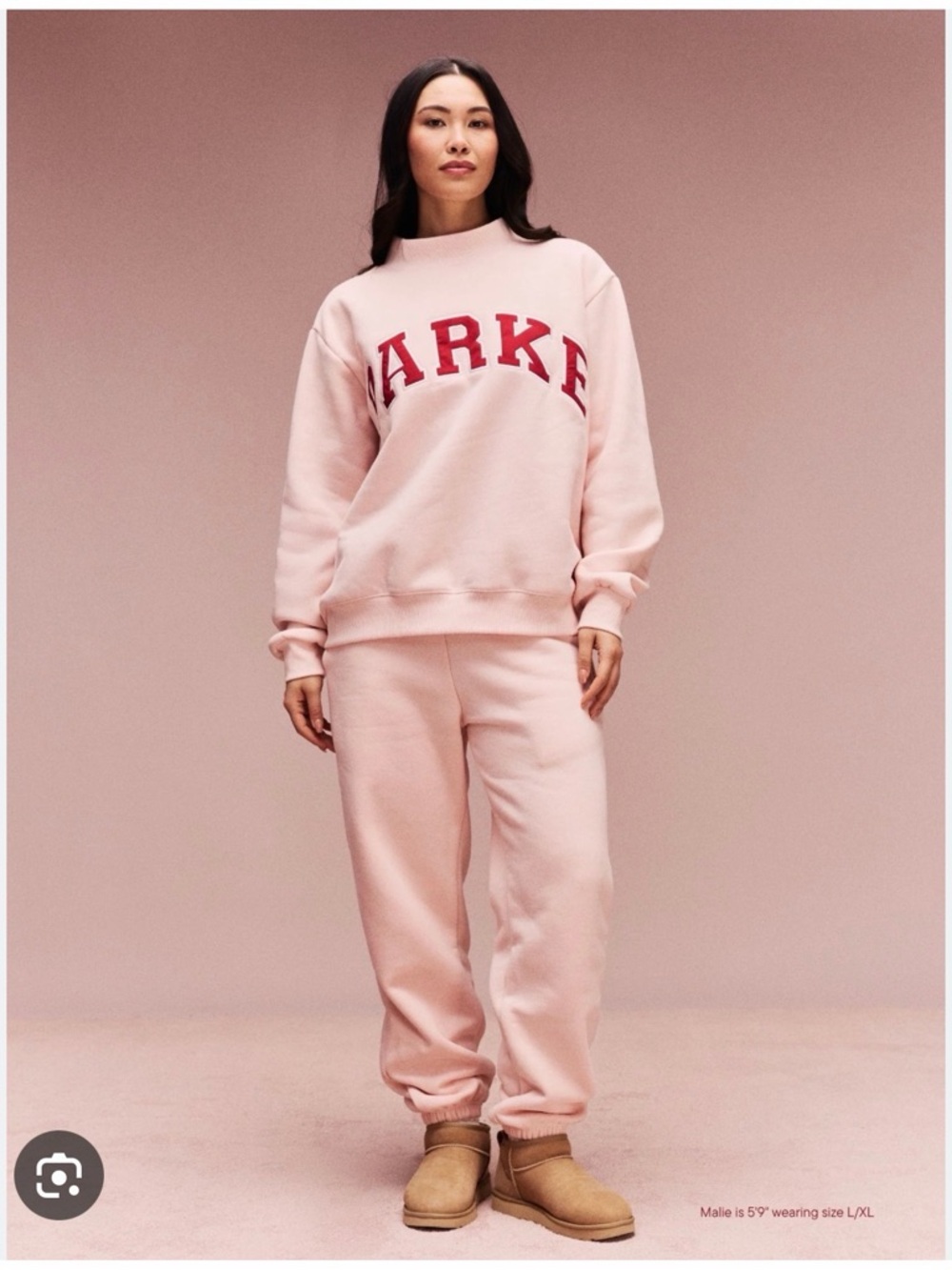 Parke Peony and crimson mock neck